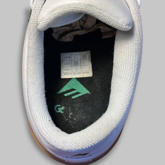 Emerica Temple White & Gum Skate Shoes - Men’s Size 7.5 main image 8
